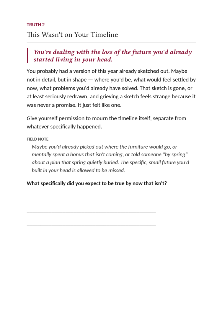 Second reflection from The Reset You Didn’t Choose